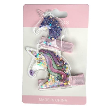 SEGTUKAI VIENARAGIS Segtukai mergaitėms vienaragis Hair Clips unicorn skinstars