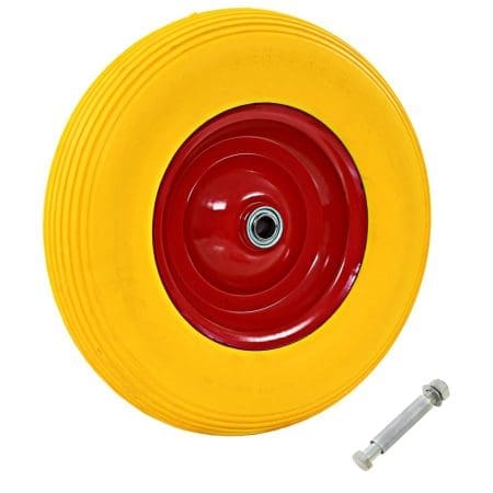 vidaXL Karučio ratas su ašimi, 4.00-8 390 mm, tvirtas PU